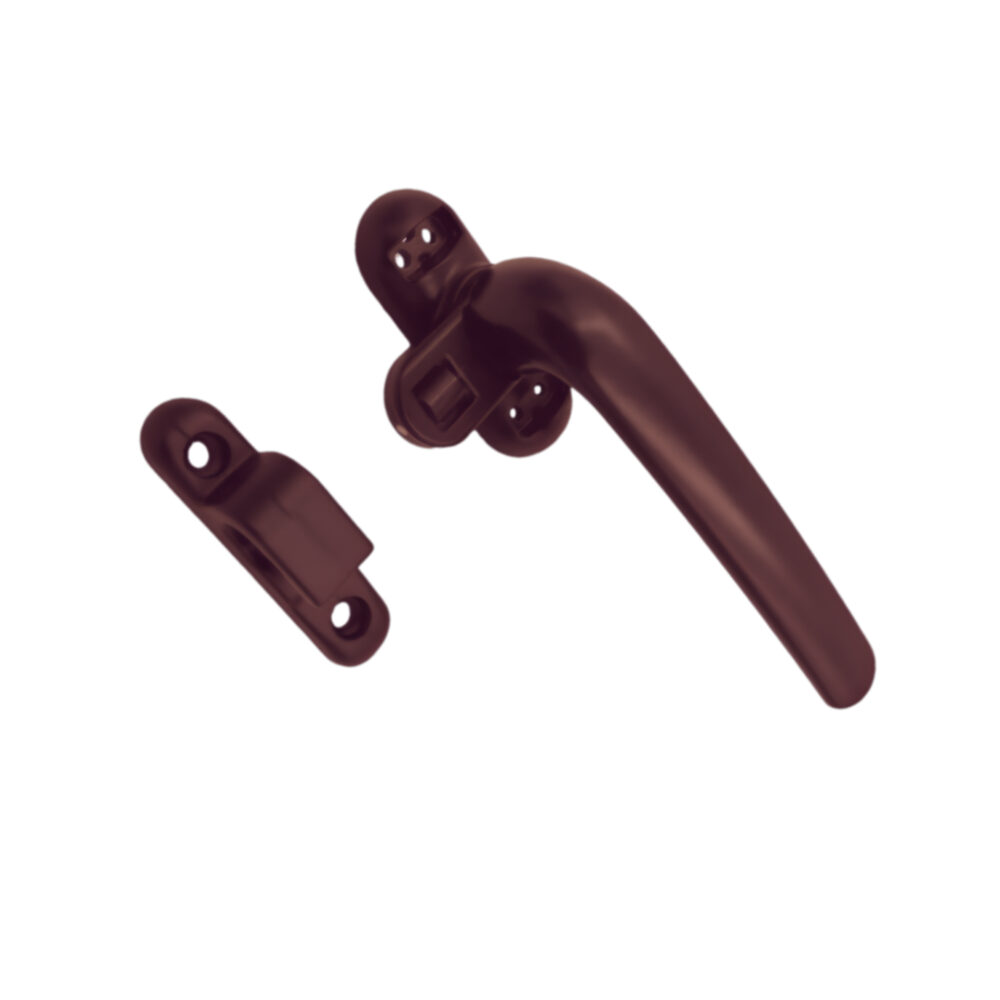 First Lot Right & Left Side Casement Locking Handle for Domal Windows & Doors, Replacement Handle for uPVC or Aluminum Window & Sliding Doors. (Brown) – Right-Hand Side