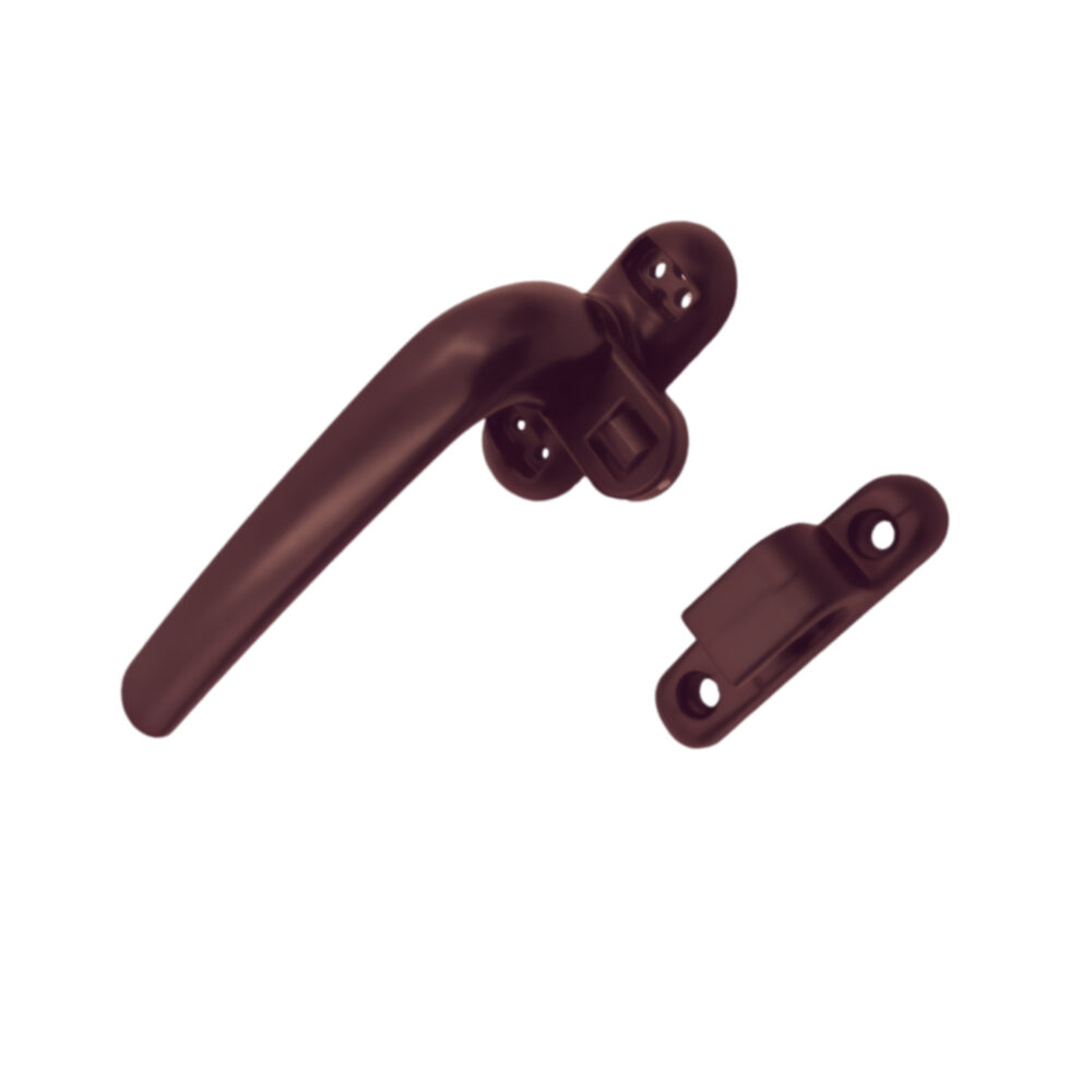 First Lot Right & Left Side Casement Locking Handle for Domal Windows & Doors, Replacement Handle for uPVC or Aluminum Window & Sliding Doors. (Brown) – Left-Hand Side