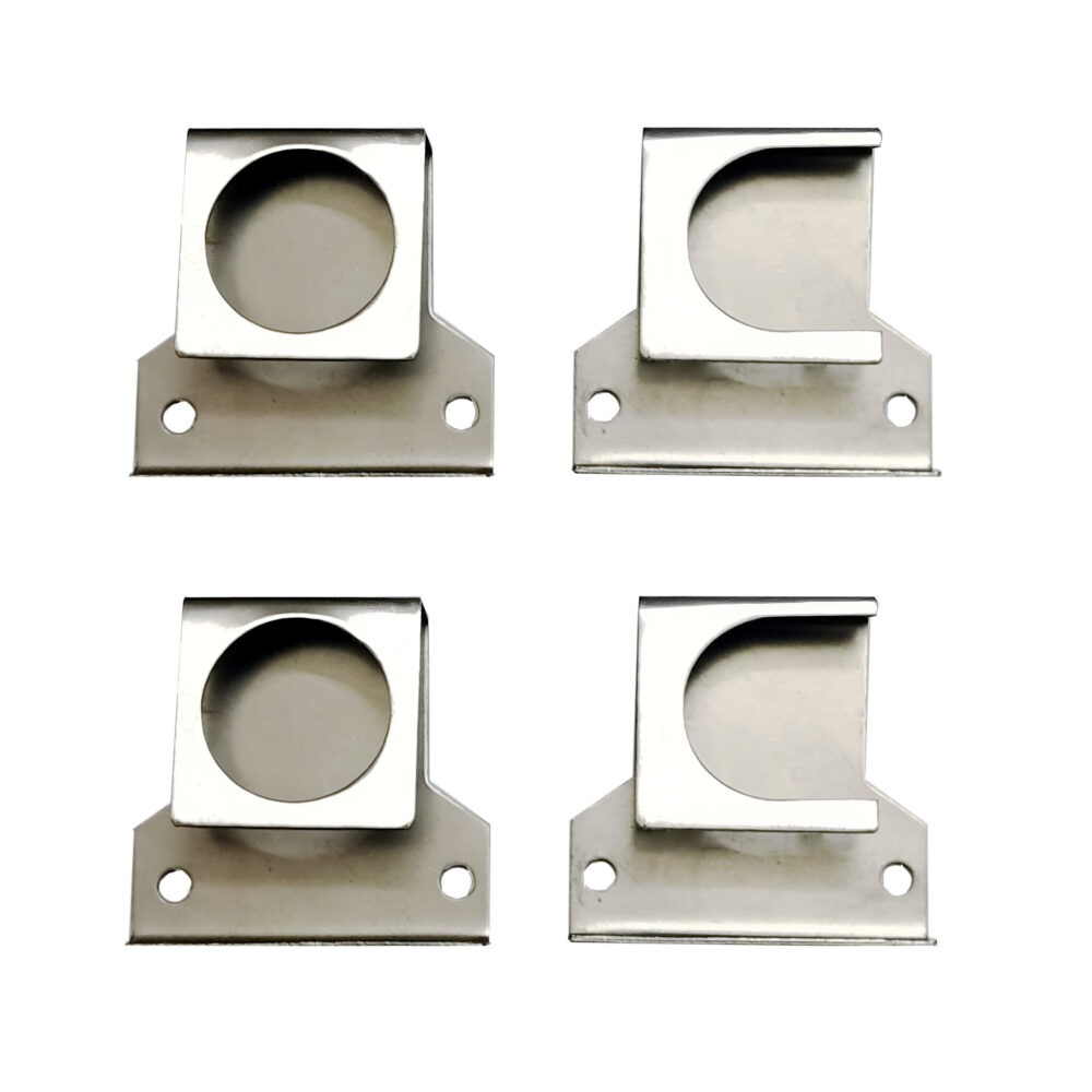 Stainless Steel Wall to Wall Universal Curtain Brackets Curtain Rod Holder for Door and Windows – 2 Pair