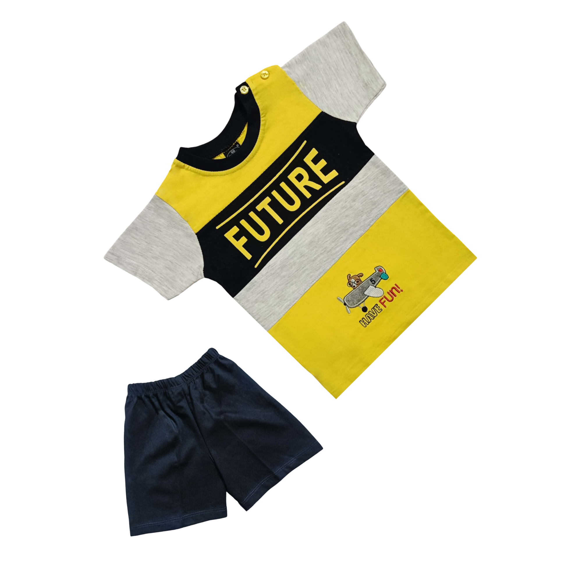 Future Baby Boys Cotton T-Shirt and Short Set